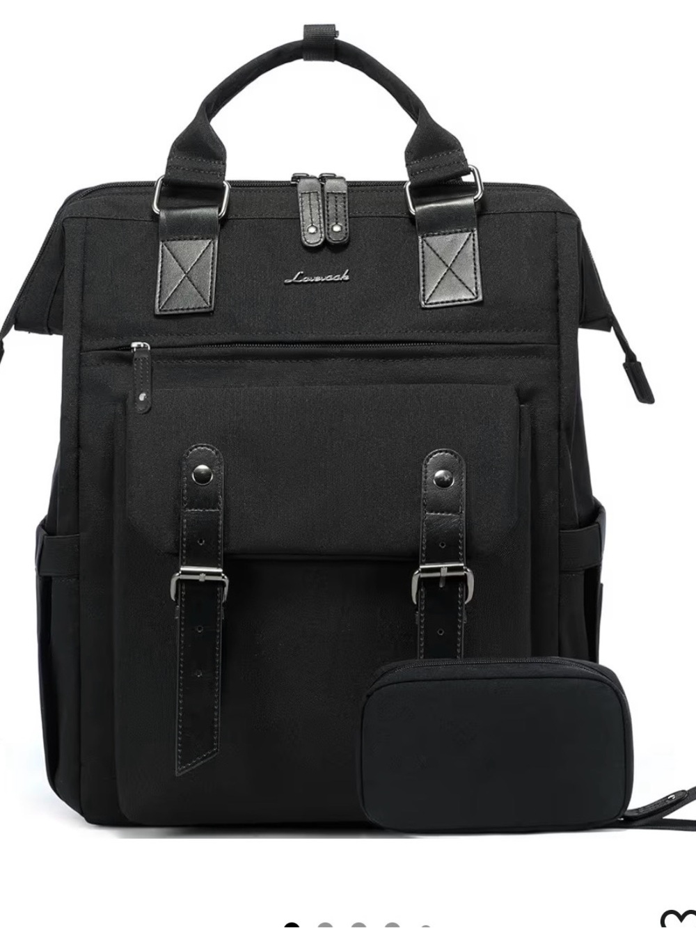 LOVEVOOK Black Men's Convertible Laptop Backpack